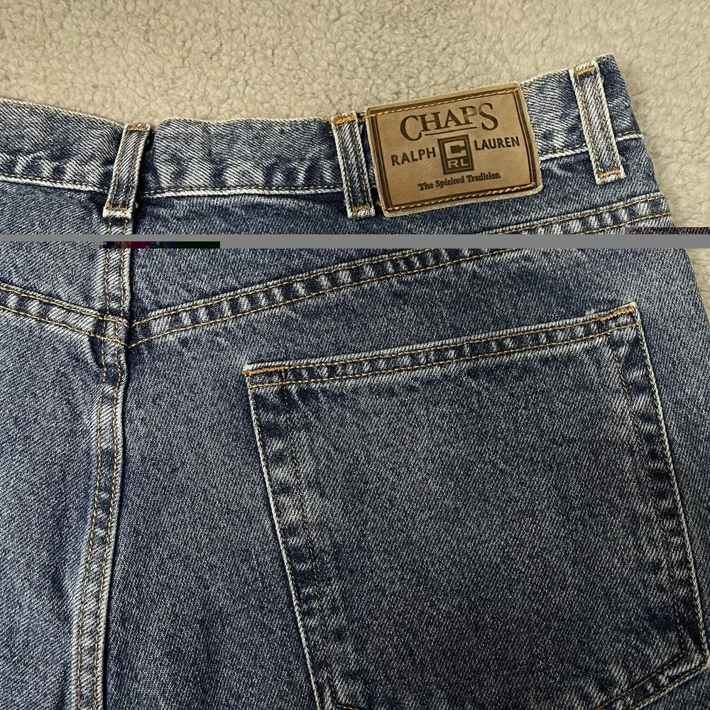 Chaps Ralph Lauren Jeans Men's 38X32 Blue Denim Straight Leg Classic Fit